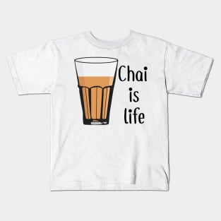 Chai is life. It's always Chai Time for Indians and Pakistanis Kids T-Shirt